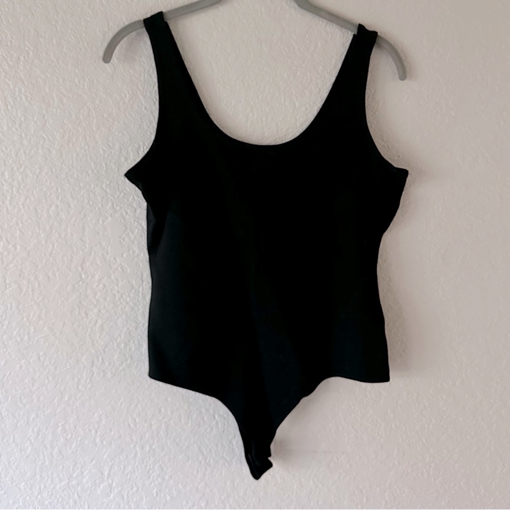 Shinestar Black Scoop Neck Sleeveless Bodysuit Women’s Size L